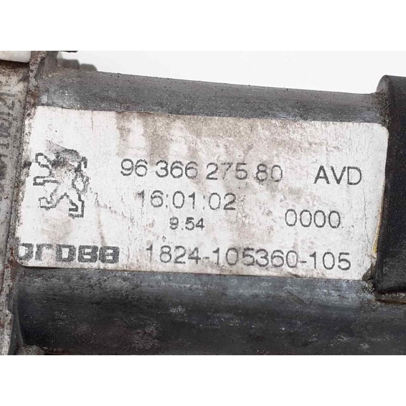 Recambio de elevalunas delantero derecho para peugeot 206 cc cc referencia OEM IAM 9636627580 3