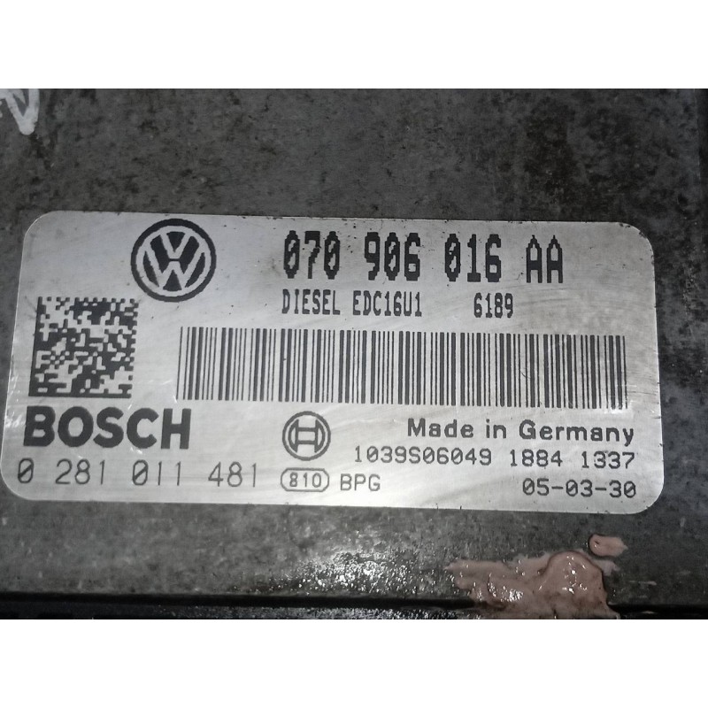 Recambio de centralita motor uce para volkswagen touareg (7la) tdi v10 referencia OEM IAM 0281011481 070906016AA - Gris 3