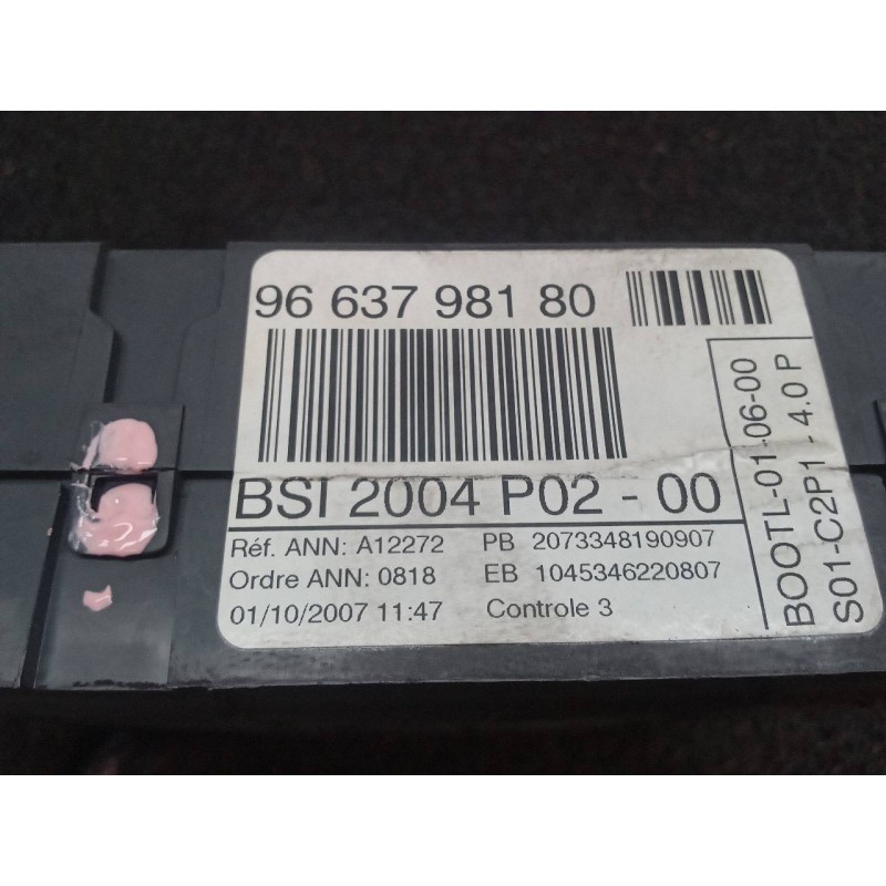Recambio de caja reles / fusibles para peugeot 308 sport referencia OEM IAM 9663798180 3
