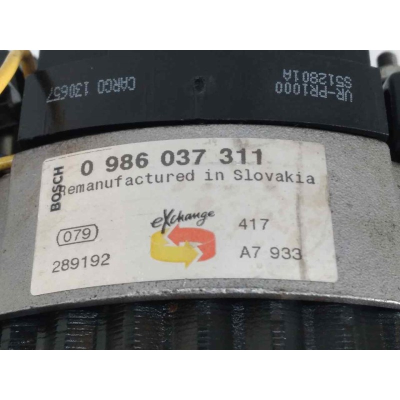 Recambio de alternador para renault 19 (b/c/l53) 1.9 d (cv.64) referencia OEM IAM 0986037311 2