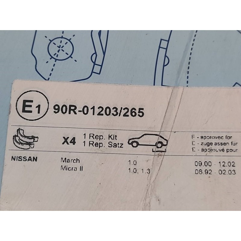 Recambio de juego de frenos traseros para nissan micra (k11) básico (k11) referencia OEM IAM 90R01203265 ADN14151 - Negro 4