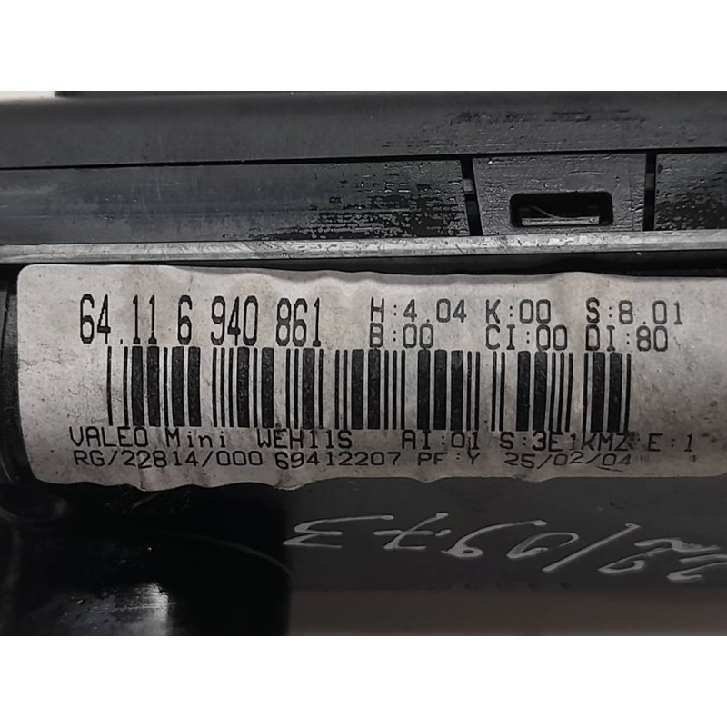 Recambio de mando climatizador para bmw mini (r50,r53) one d referencia OEM IAM 64116940861 2