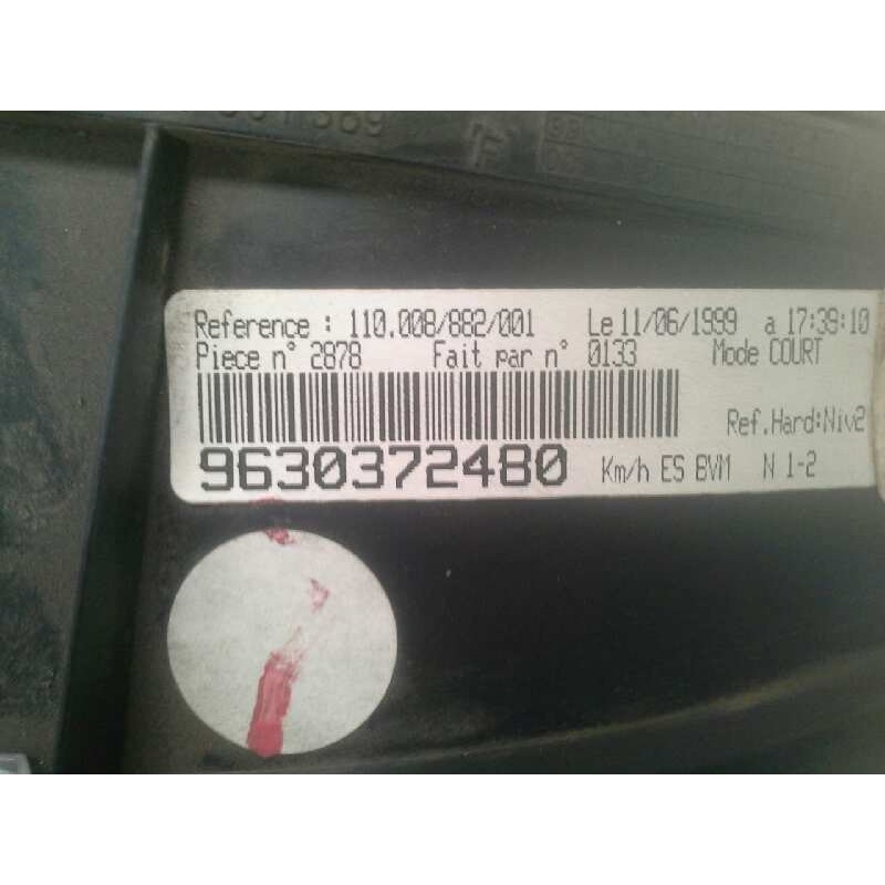 Recambio de cuadro instrumentos para peugeot 406 berlina (s1/s2) 1.8 cat referencia OEM IAM - Gris 3