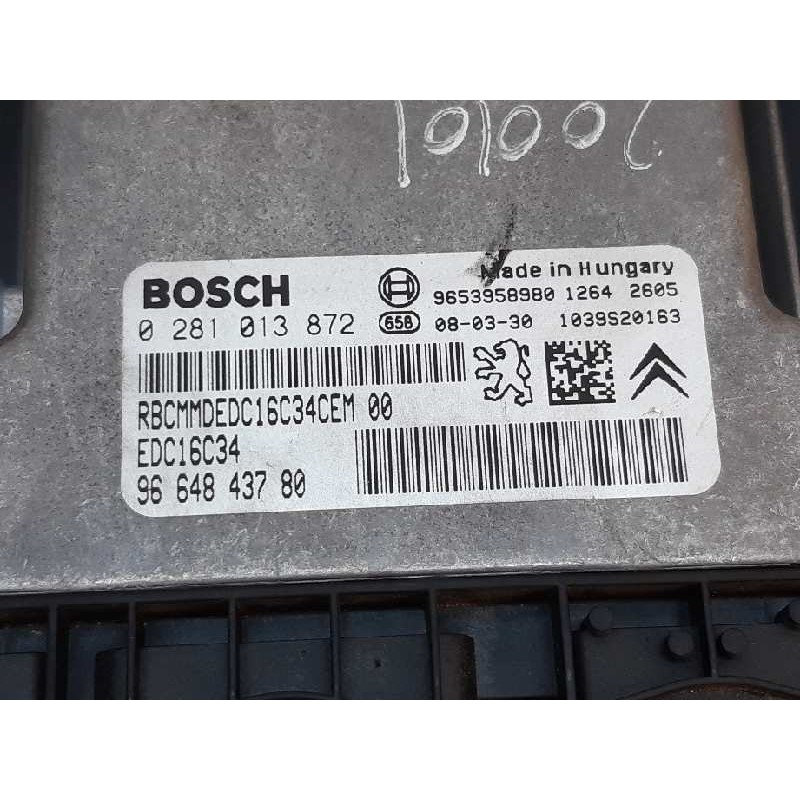 Recambio de centralita motor uce para citroën c4 grand picasso exclusive referencia OEM IAM 0281013872 9664843780 BOSCH - Azul 2