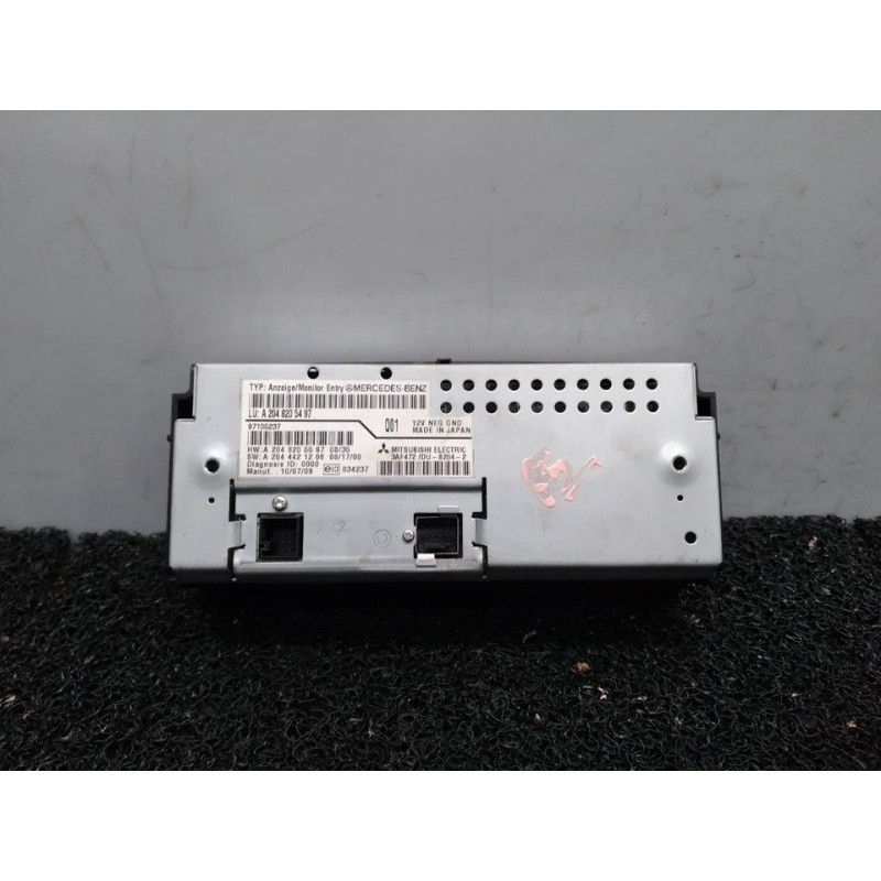 Recambio de pantalla multifuncion para mercedes-benz clase c (w204) berlina c 250 cdi blueefficiency (204.003) referencia OEM IA - Negro 3