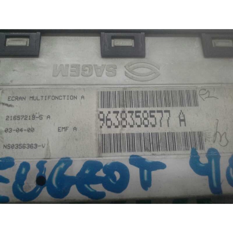Recambio de pantalla multifuncion para peugeot 406 berlina (s1/s2) referencia OEM IAM 9638358577A  SAGEM 2