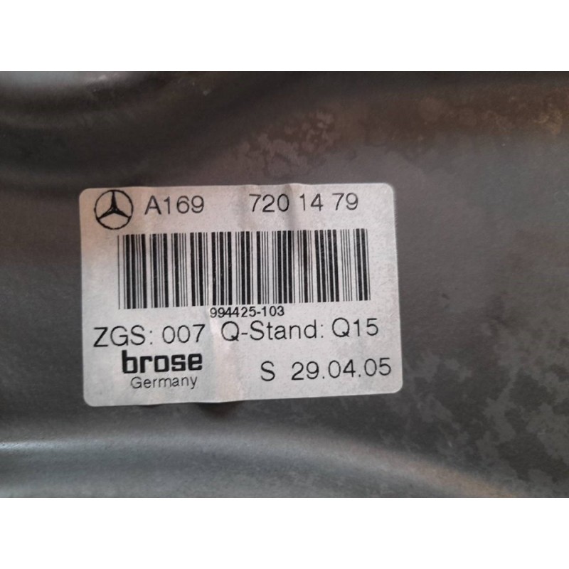 Recambio de elevalunas delantero derecho para mercedes-benz clase a (w169) a 180 cdi (169.007) referencia OEM IAM A1697201479 2