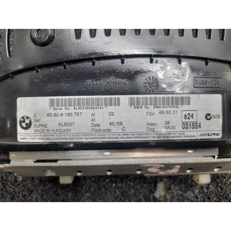 Recambio de pantalla multifuncion para bmw serie 3 berlina (e90) 320i referencia OEM IAM 65829193757 - Gris 2