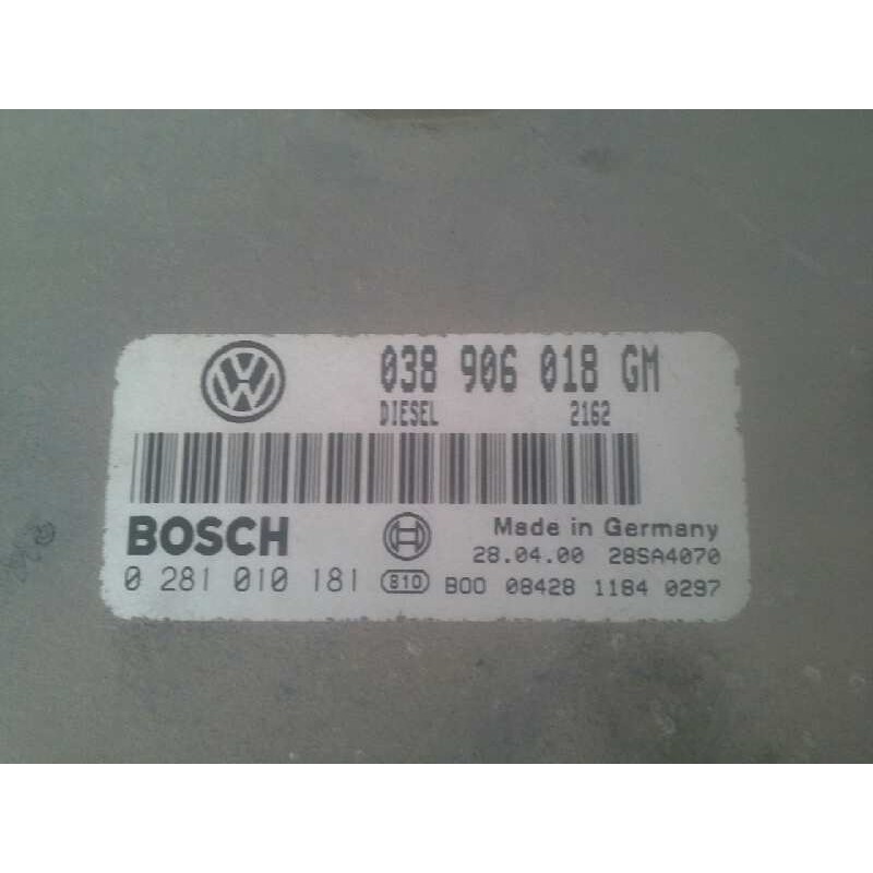Recambio de centralita motor uce para skoda octavia berlina (1u2) 1.9 tdi referencia OEM IAM 038906018GM BOSCH 0281010181 - Gris 2
