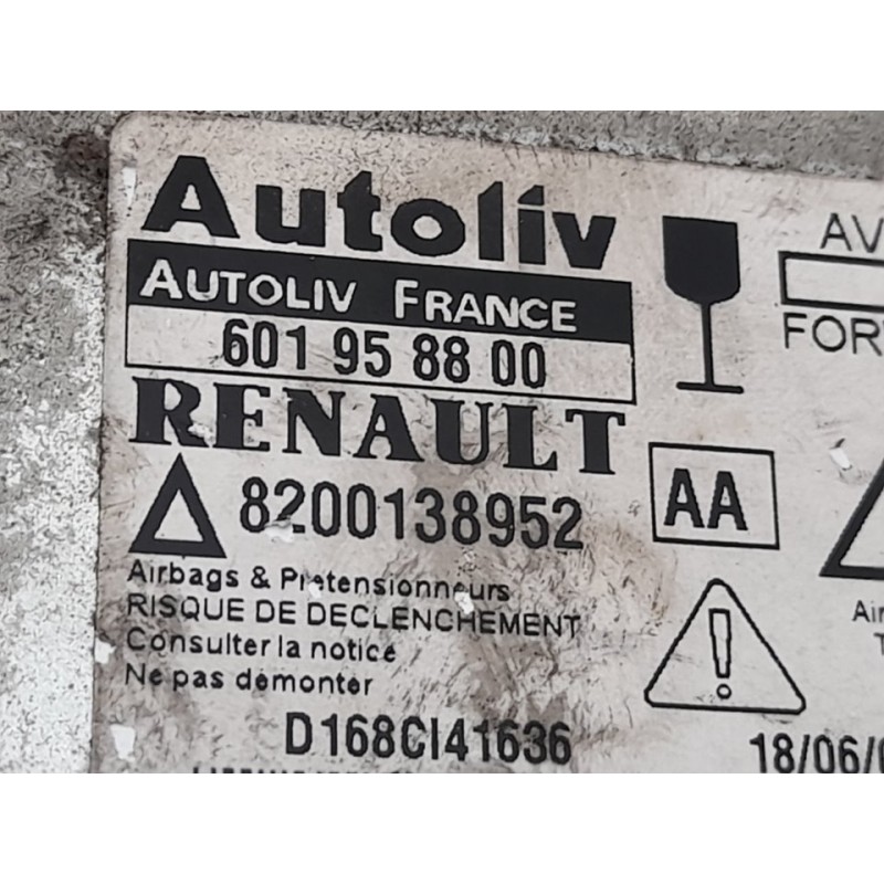 Recambio de centralita airbag para renault laguna ii (bg0) 2.2 dci turbodiesel referencia OEM IAM 8200138952 60195880 - Azul 3