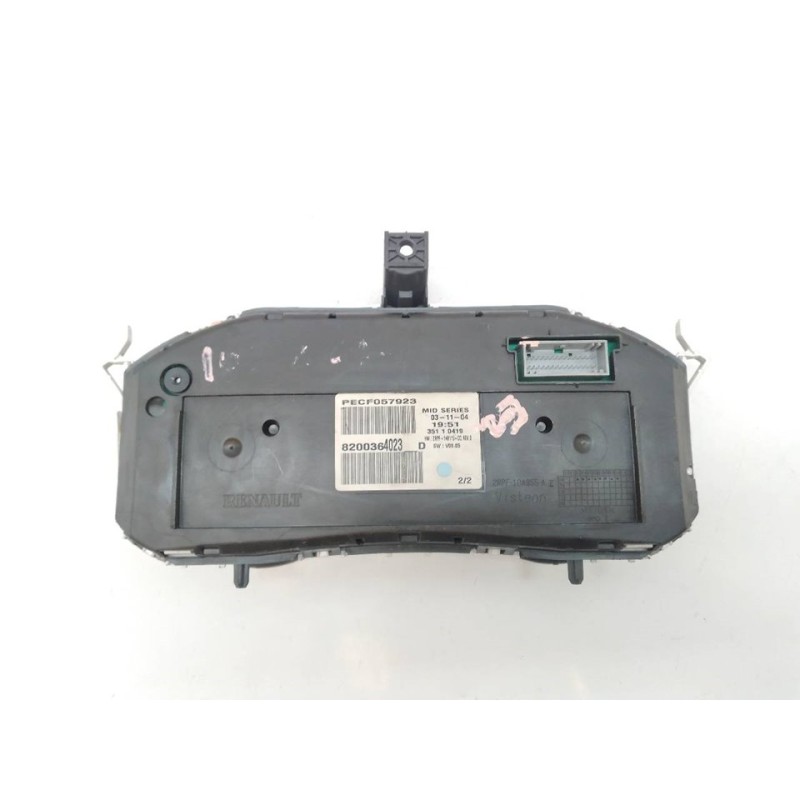 Recambio de cuadro instrumentos para renault megane ii berlina 3p 1.6 16v referencia OEM IAM 8200364023D PECF057923 - Azul 2