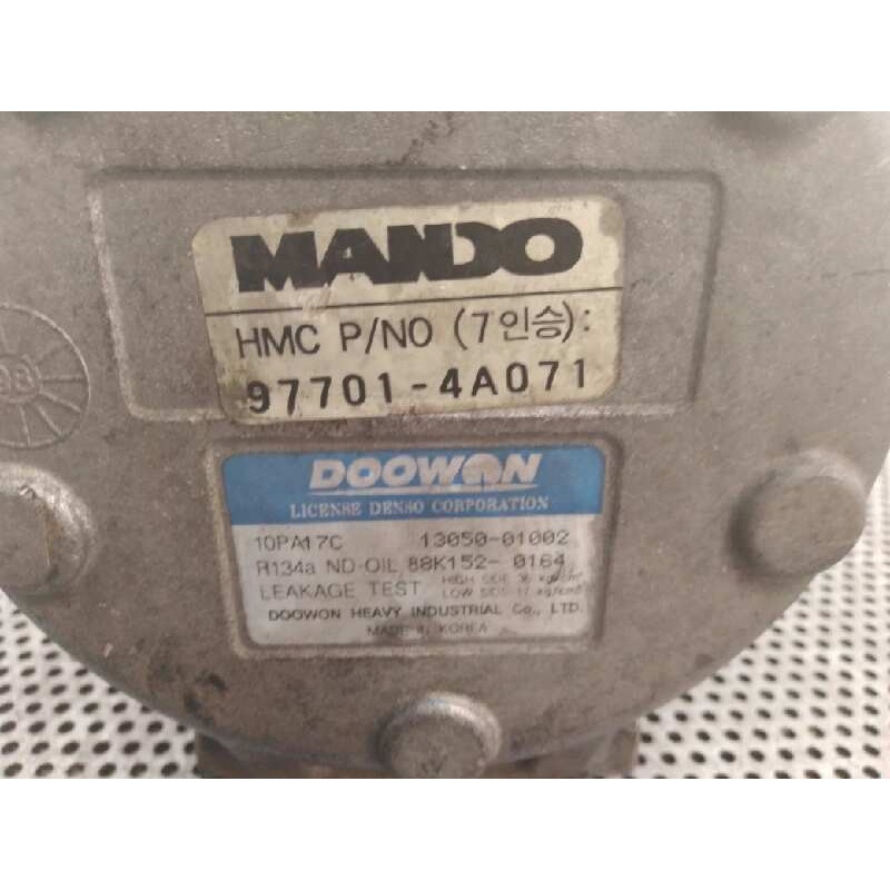 Recambio de compresor aire acondicionado para hyundai h 1 2.5 diesel referencia OEM IAM 977014A071 - Azul 3