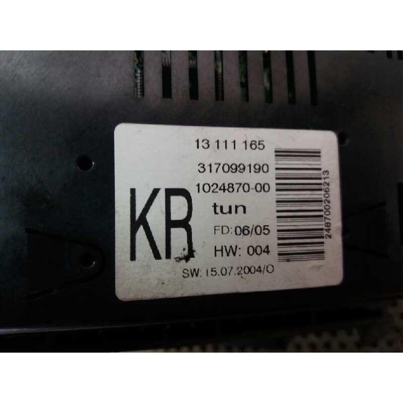 Recambio de pantalla multifuncion para opel astra h berlina 1.7 16v cdti cat (z 17 dtl / lrb) referencia OEM IAM 13111165 317099 - Azul 3