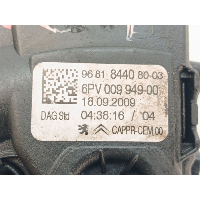 Recambio de potenciometro pedal para peugeot 207 1.6 16v hdi referencia OEM IAM 6PV00994900 9681844080 - Blanco 2