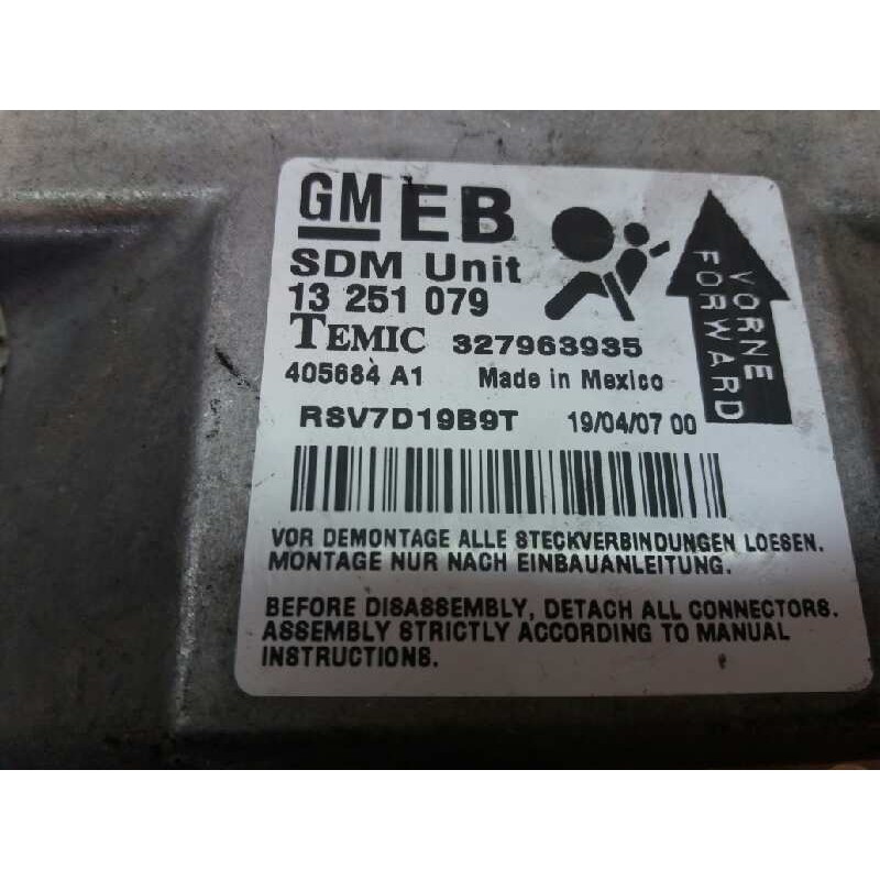 Recambio de centralita airbag para opel astra gtc 1.7 16v cdti referencia OEM IAM 13251079 RSV7D19B9T 405684A1 - Negro 2