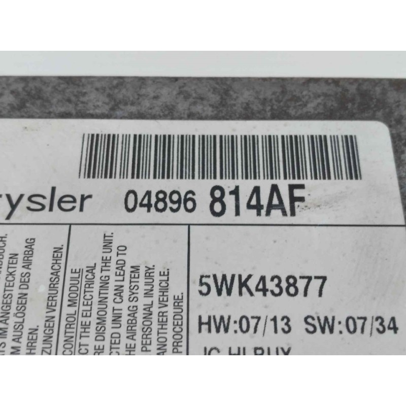 Recambio de centralita airbag para dodge journey sxt referencia OEM IAM 04896814AF 5WK43877 - Rojo 2