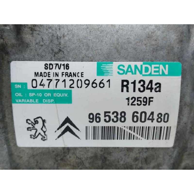 Recambio de compresor aire acondicionado para fiat scudo (222) 2.0 16v jtd sx kombi (5 sitze) referencia OEM IAM 9653860480  SAN - Blanco 4