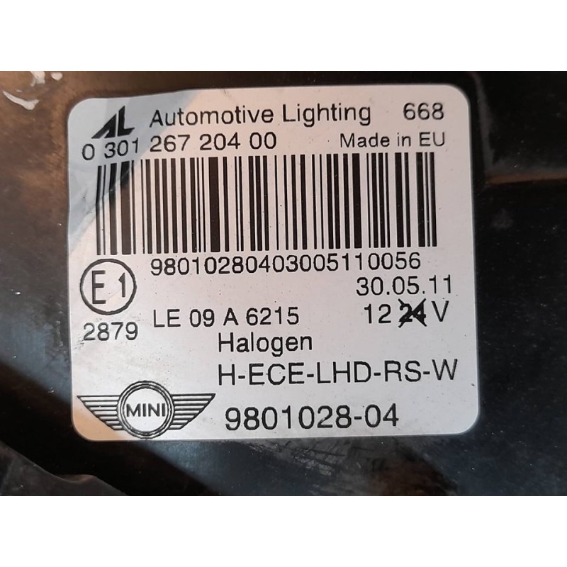 Recambio de faro derecho para bmw mini countryman (r60) cooper d referencia OEM IAM 030126720400 980102804 - Blanco 5