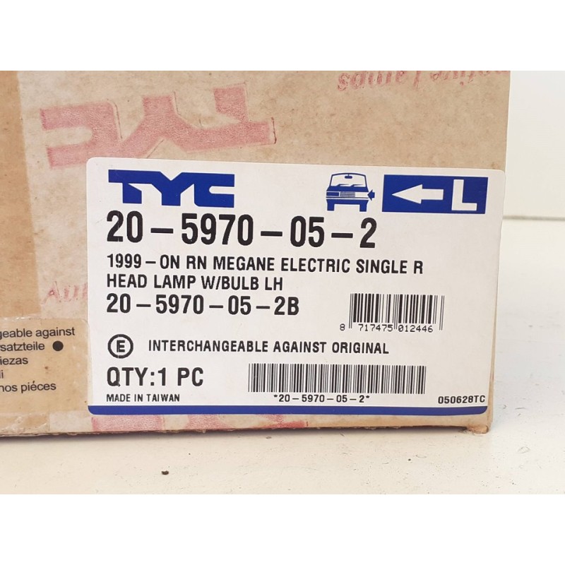 Recambio de faro izquierdo para renault megane i fase 2 berlina (ba0) referencia OEM IAM 205970052 28805 2