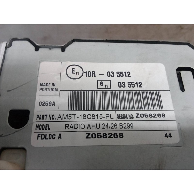 Recambio de sistema audio / radio cd para ford fiesta (ccn) black edition referencia OEM IAM AM5T18C815PL - Negro 3