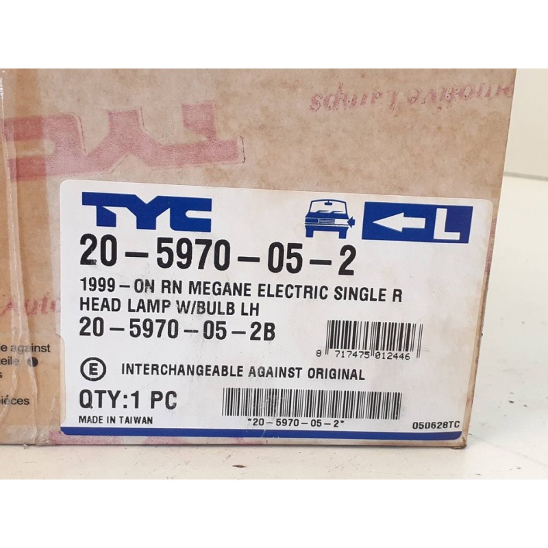 Recambio de faro izquierdo para renault megane i fase 2 berlina (ba0) referencia OEM IAM 205970052 28807 2