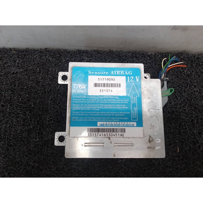 Recambio de centralita airbag para fiat punto berlina (188) 1.3 16v multijet feel referencia OEM IAM 51719092 331374 334163005