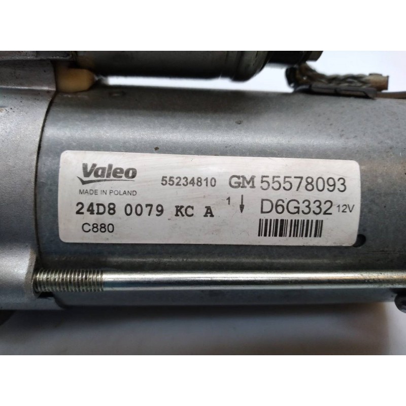 Recambio de motor arranque para opel corsa e business referencia OEM IAM 55578093 D6G332 VALEO 3