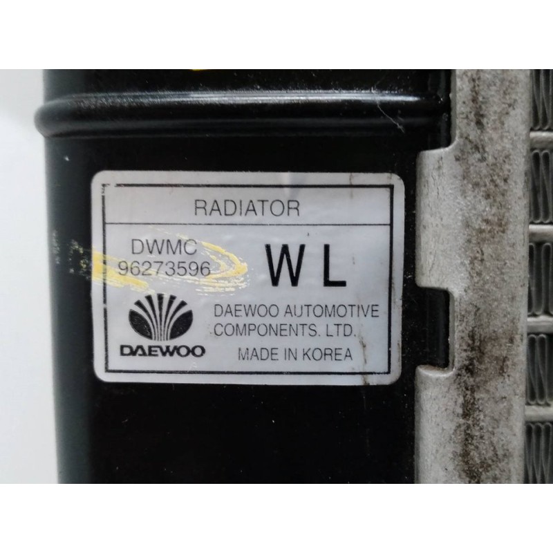 Recambio de radiador agua para daewoo nubira berlina sx referencia OEM IAM 96273596 WL 2