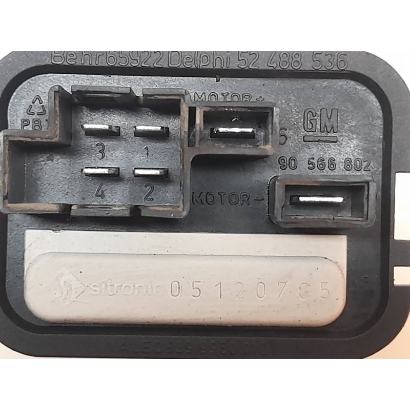 Recambio de resistencia calefaccion para opel zafira b cosmo referencia OEM IAM 52488536 65922 - Negro 4